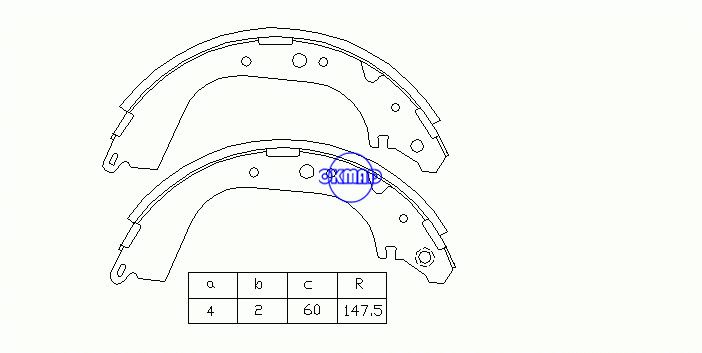 NISSAN Safari Atlas Cabstar ISUZU ELF Mâchoires de frein à tambour OEM: 44060-01J25 FN-1179 K1179 K1208, OK-BS015